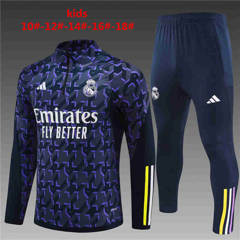 2023-2024  Real Madrid kids kit training suit  